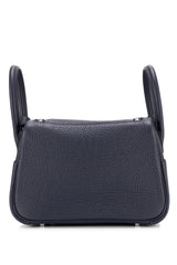 Lindy Mini Crossbody bag in Clemence Taurillon leather, Silver Hardware