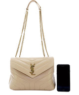 Loulou small Shoulder Bag, gold hardware