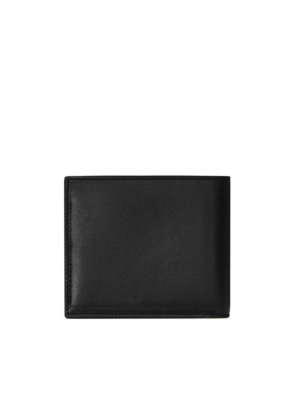 Bifold Leather Wallet, Gold Hardware