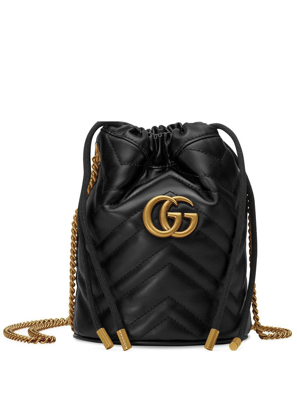 GG Marmont Mini Bucket Bag, Gold Hardware