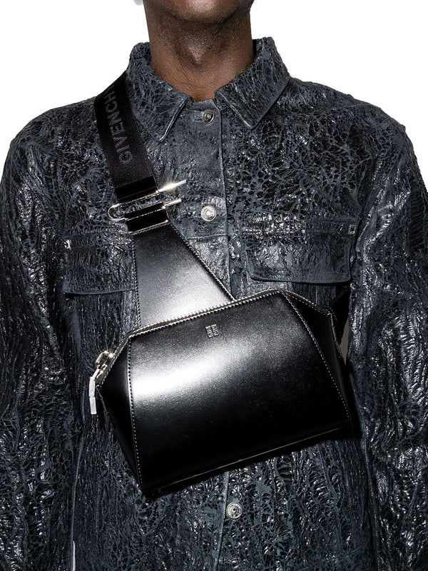 Antigona Leather Crossbody Bag, Silver Hardware