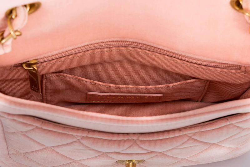 Flap Mini Shoulder Bag Velvet - - Ox Luxe