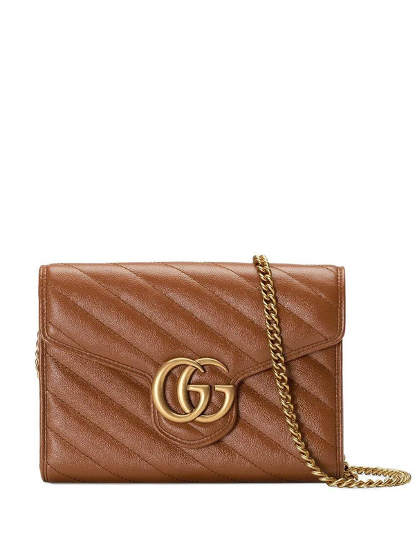 GG Marmont Wallet On Chain, Gold Hardware