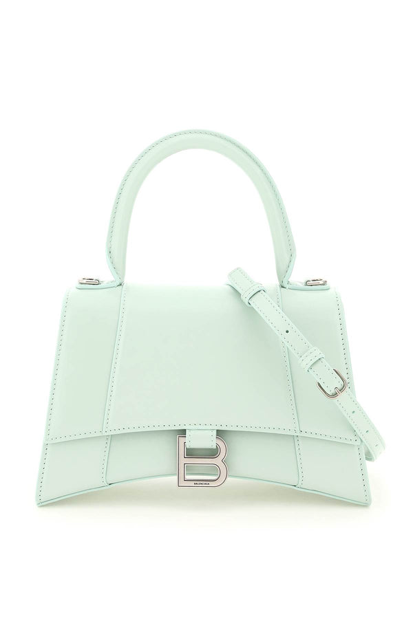 Hourglass Small Top Handle Bag, silver hardware