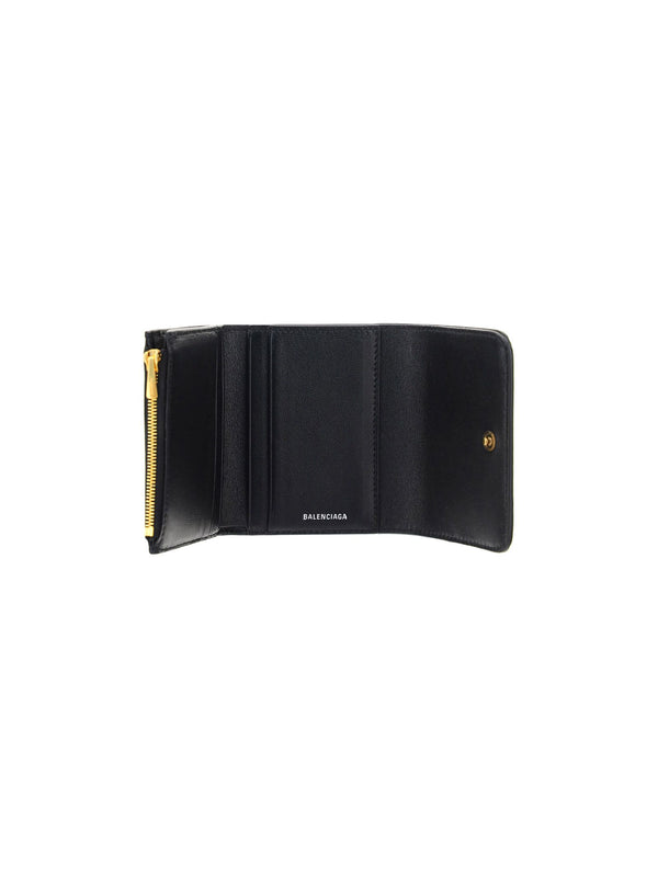 Cash Trifold Wallet, Gold Hardware