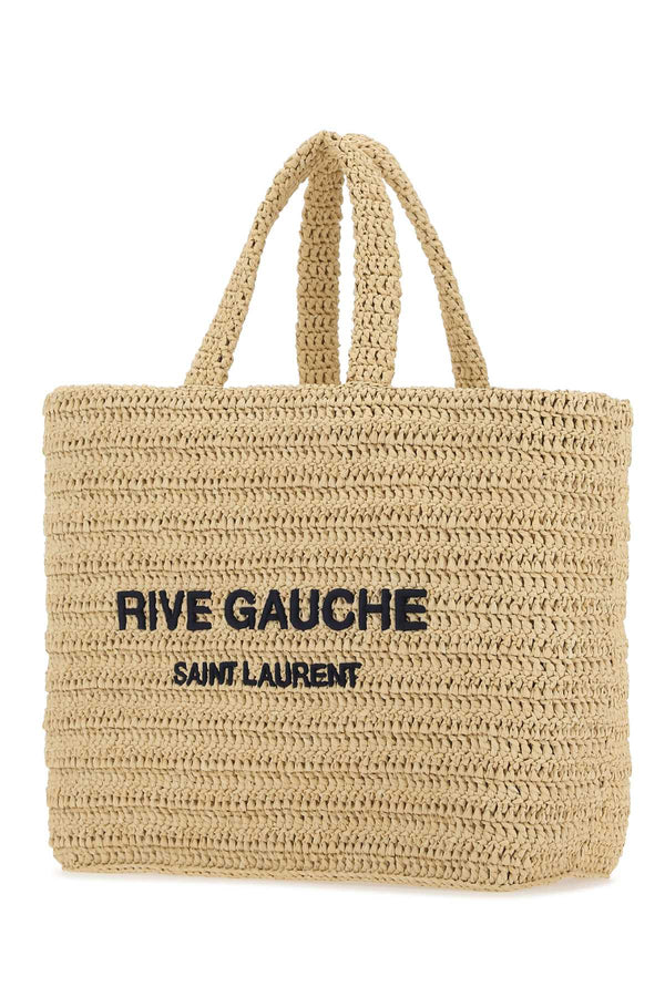 Rive Gauche Raffia Crochet Tote Bag