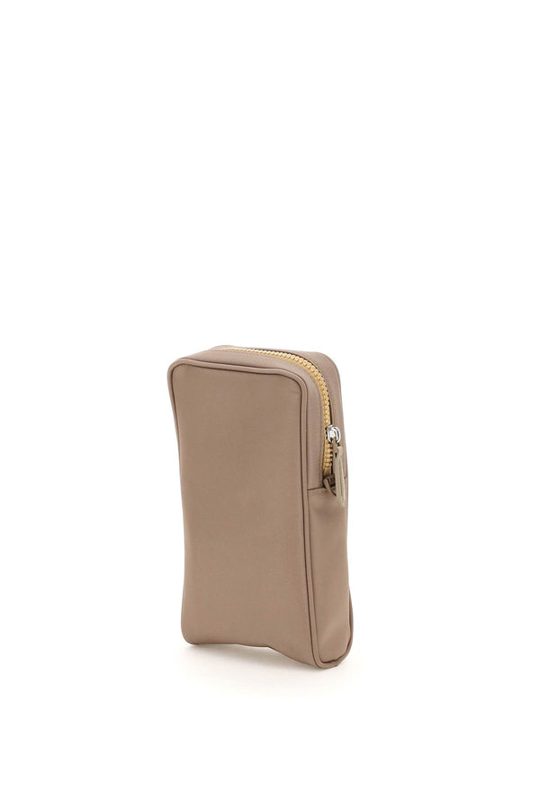 Baguette Phone Pouch Crossbody Bag, Silver Hardware