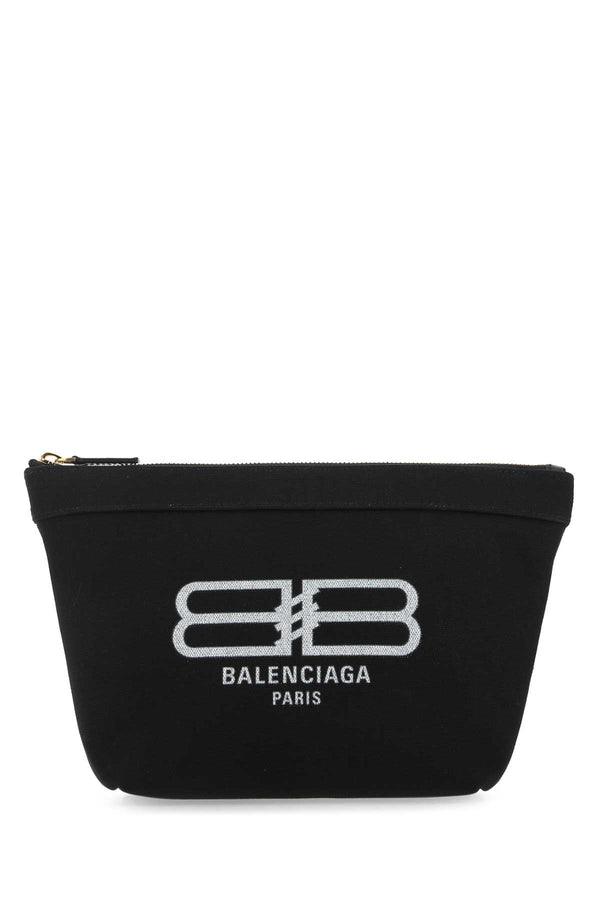 BB Logo Zipped Beauty Case, Gold Hardware