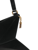 Astro Tassel Shoulder Bag In Schwarz, gold hardware