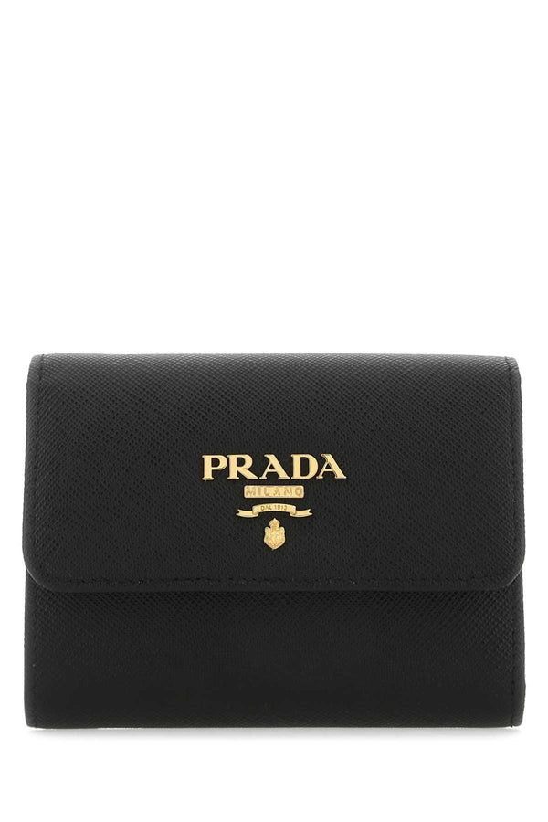 Saffiano Leather Vertical Wallet, Gold Hardware