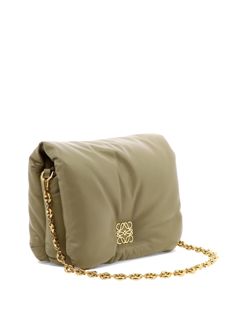 Goya Puffer Shoulder Bag, Gold Hardware