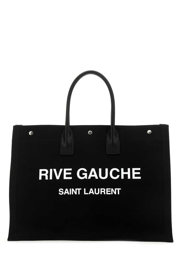 Rive Gauche Tote Bag Canvas, silver hardware