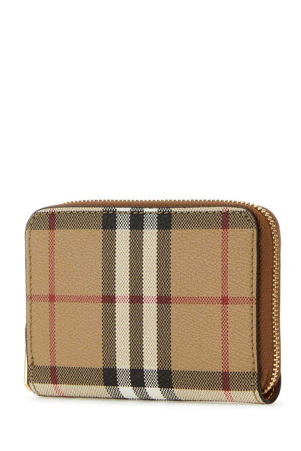 Vintage Check Zipped Wallet, gold hardware