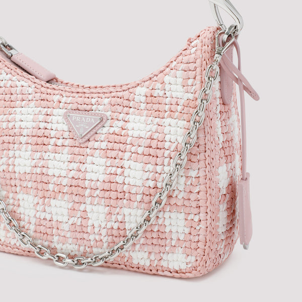 Re-Edition Crochet Mini Shoulder Bag, Silver Hardware