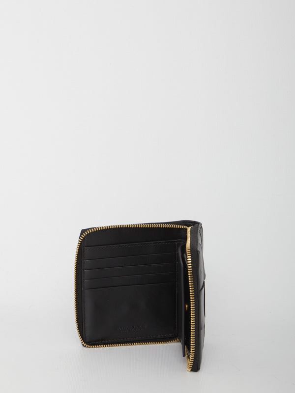Square Casette Wallet, Gold Hardware
