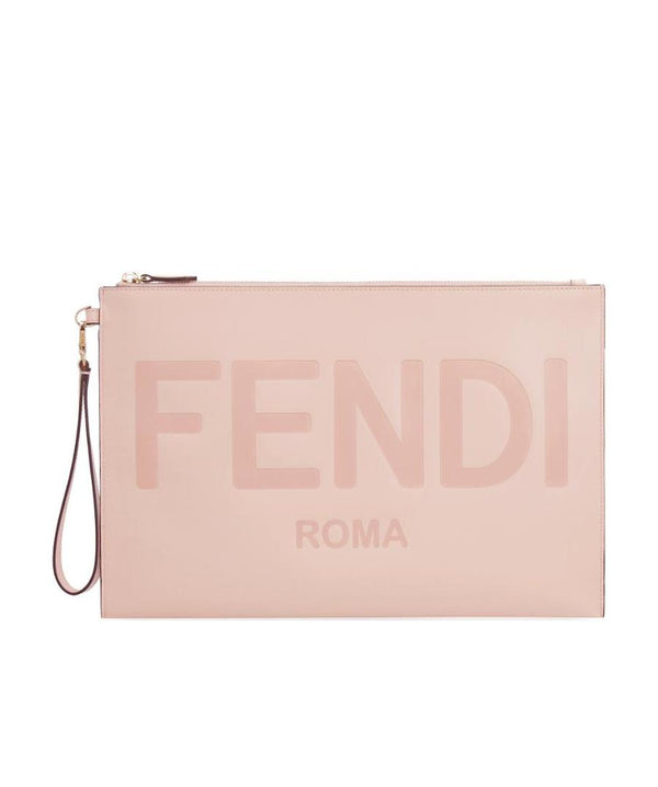 Roma Logo Pouch, Gold Hardware