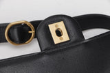 MOON 2022 (X7GXxxxx) BLACK CAVIAR LEATHER GOLD HARDWARE, W23CM, WITH DUST COVER