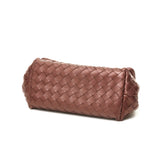 Flap Cosmetic Clutch in Intrecciato Leather