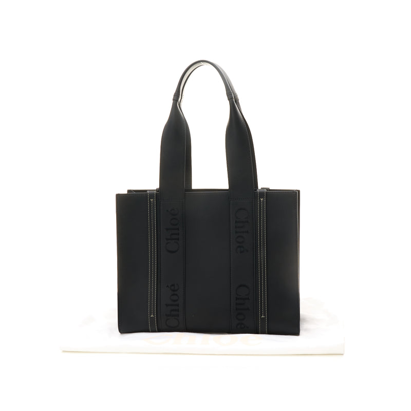 Woody Embroidered  Large Tote bag in Calfskin