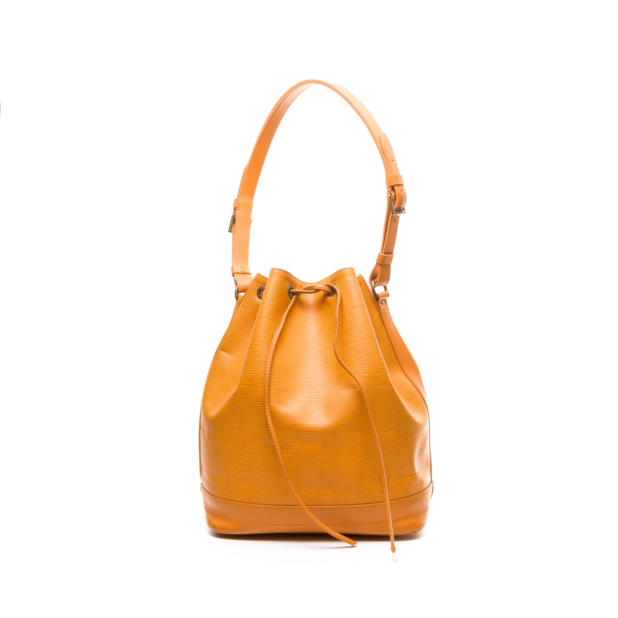 Louis Vuitton Noe EPI Orange Leather Bucket Bag