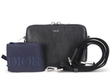 MESSENGER POUCH (22-BO-1200) BLACK OBLIQUE GALAXY LEATHER SILVER HARDWARE, WITH DUST COVER &amp; BOX