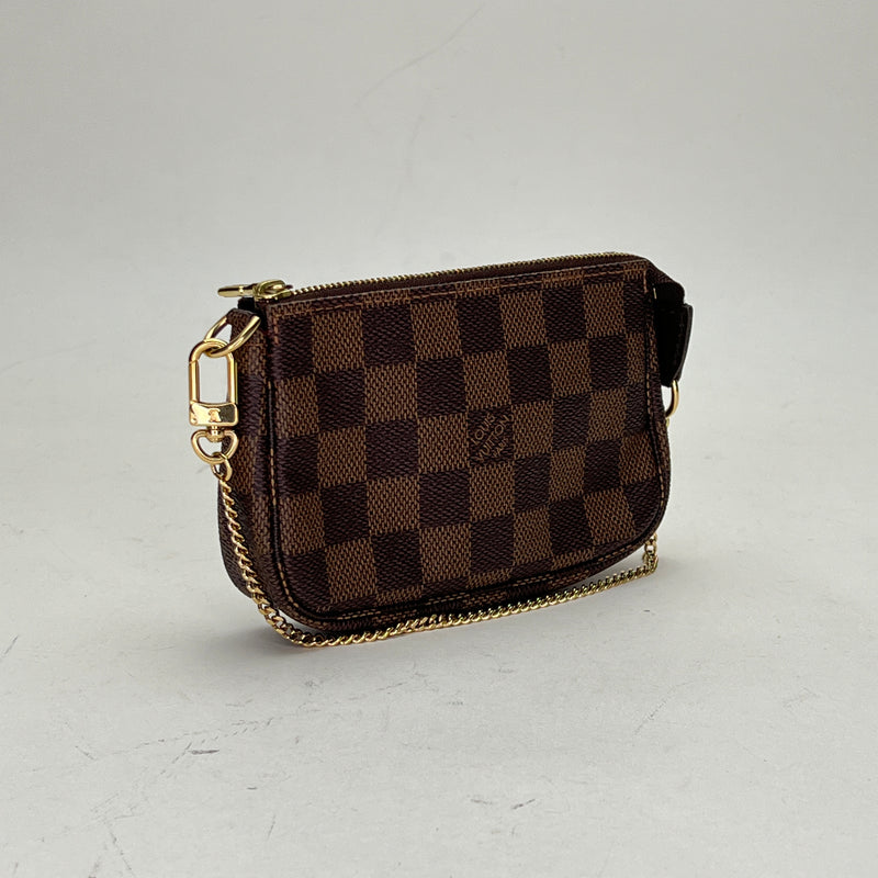 Pochette Mini Wallet in Coated canvas, Gold Hardware