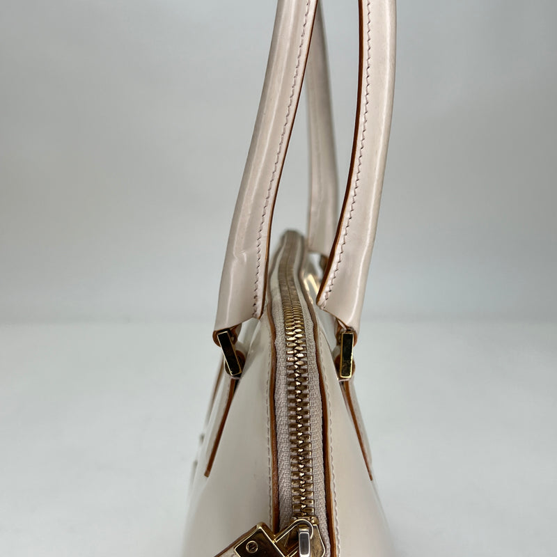 Zip Around Top handle bag in Calfskin, Gold Hardware