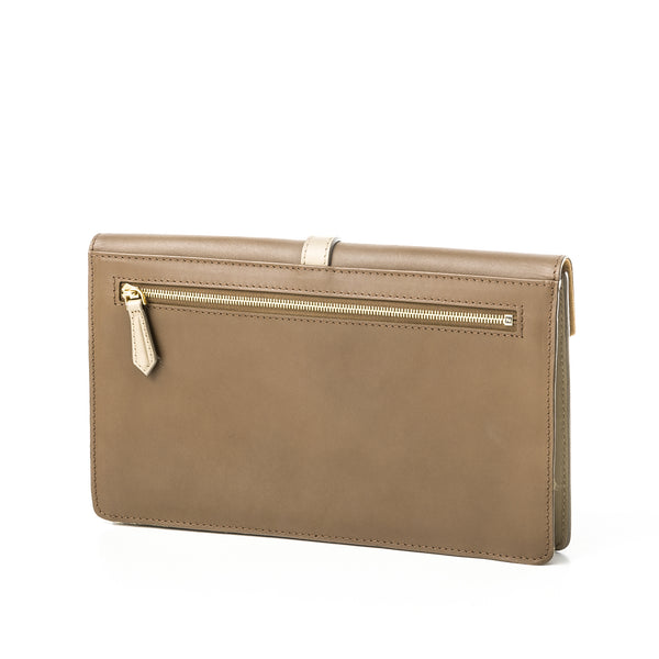 Bustina Clutch in Exotic leather, Gold Hardware