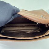 Single flap Shoulder bag in Calfskin, Silver Hardware