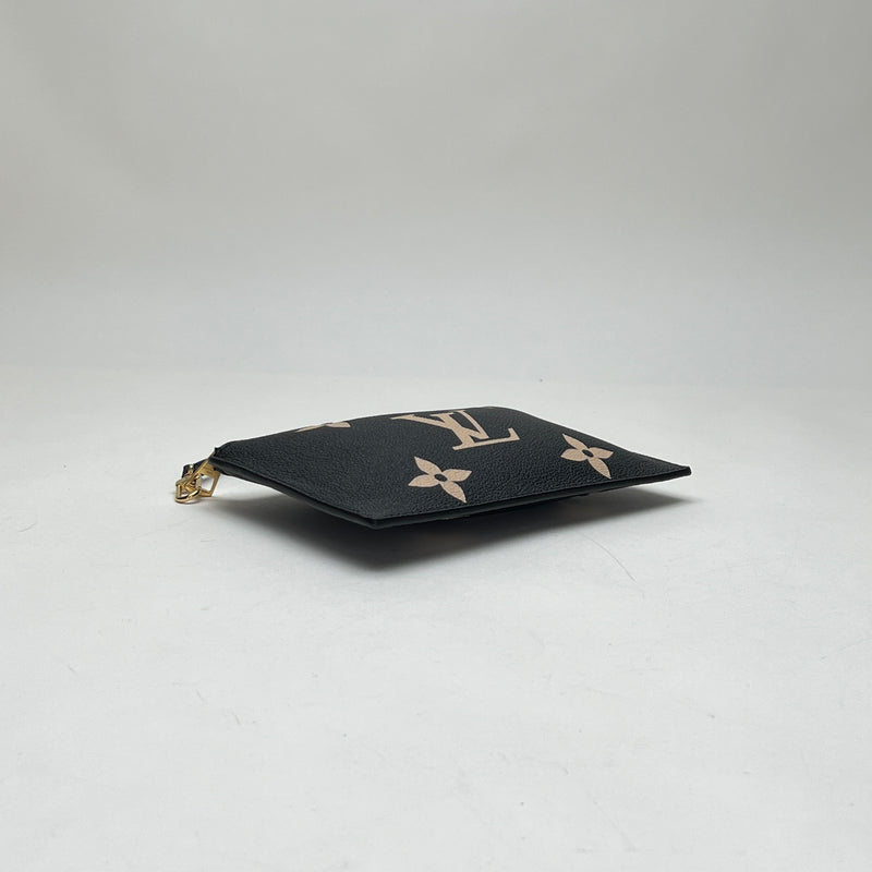 Neverfull Pochette Pouch in Monogram Empreinte leather, Gold Hardware