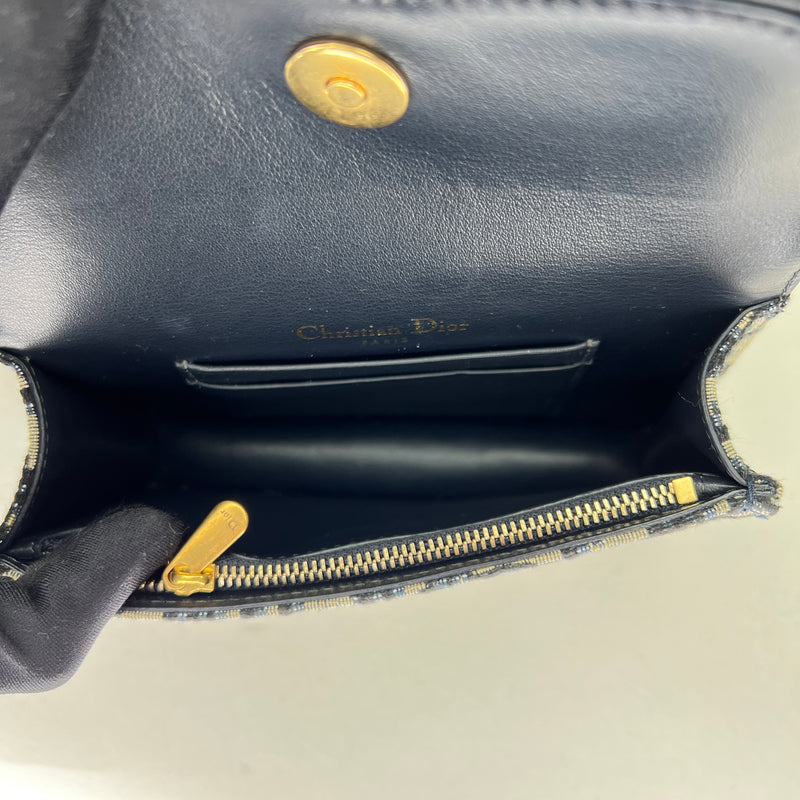 Oblique Saddle Belt bag in Jacquard, Gold Hardware