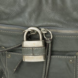 Paddington Large Top handle bag in Calfskin, Silver Hardware