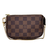 Pochette Mini Wallet in Coated canvas, Gold Hardware