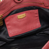 Visone Vitello Daino Top handle bag in Calfskin, Gold Hardware