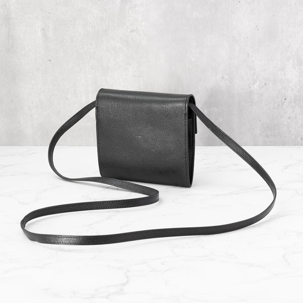 Cinhentic To Go Wallet in Goat Leather, Silver Hardware