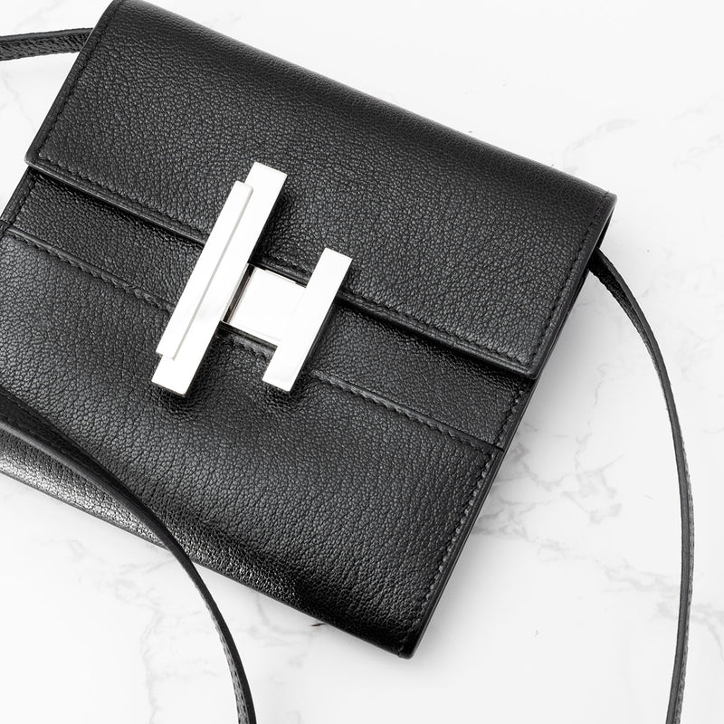 Cinhentic To Go Wallet in Goat Leather, Silver Hardware
