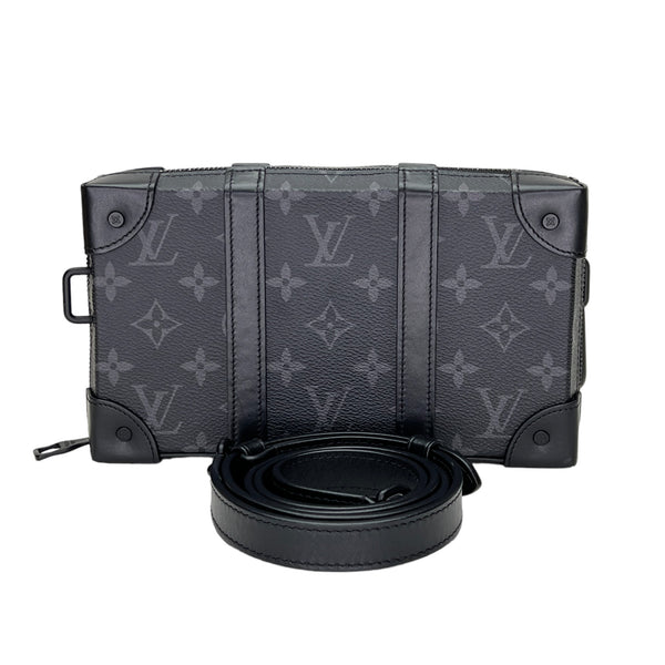 Soft Trunk Crossbody bag in Coated canvas, Lacquered Metal Hardware