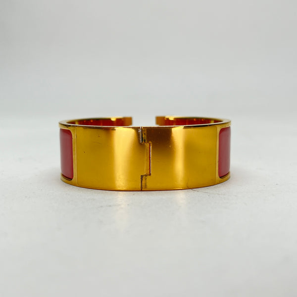 Clic Clac H Small Bracelet in Enamel and Gold-plated Hardware, Gold Hardware