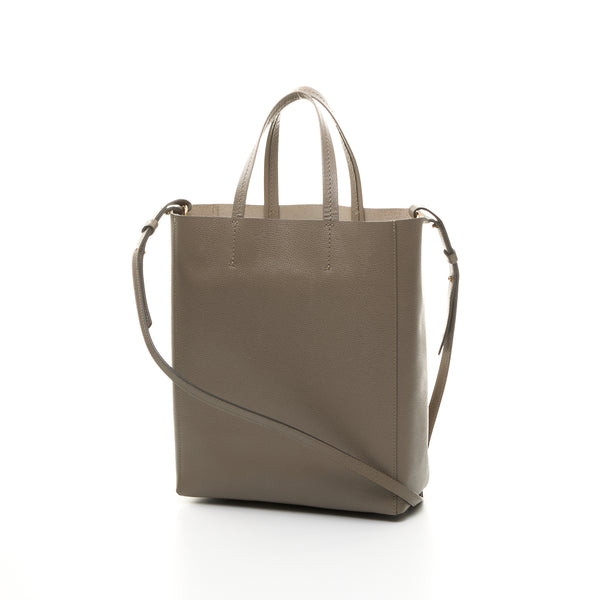 Vertical Cabas Tote Small Top handle bag in Calfskin, Gold Hardware
