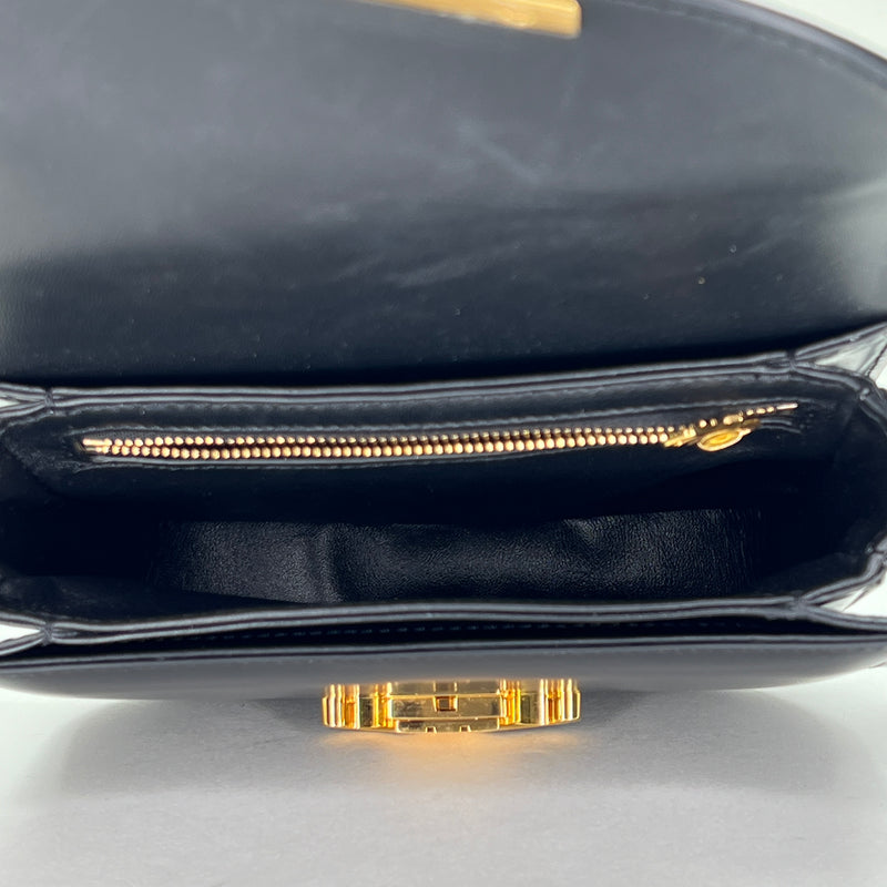 Besace Clea Teen Crossbody bag in Calfskin, Gold Hardware