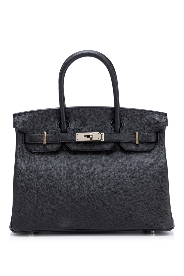 Birkin 30 Top Handle Bag in Epsom Leather, Palladium Hardware