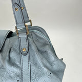 Lunar PM Shoulder bag in Mahina leather, Gold Hardware