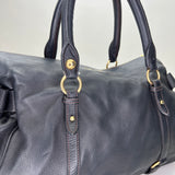 VITELLO LUX Large Top handle bag in Calfskin, Gold Hardware