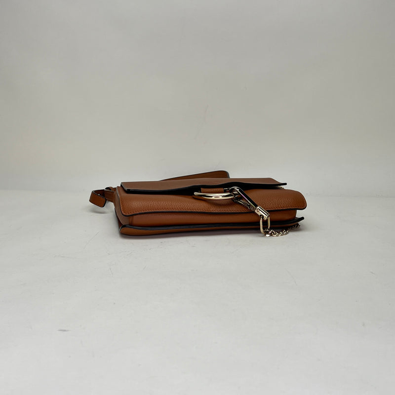 Faye Small Crossbody bag in Calfskin, Light Gold Hardware