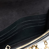 Louise MM Wallet on chain in Calfskin, Gold Hardware