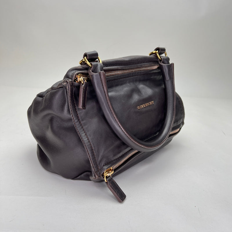 Pandora Small Top handle bag in Calfskin, Gold Hardware