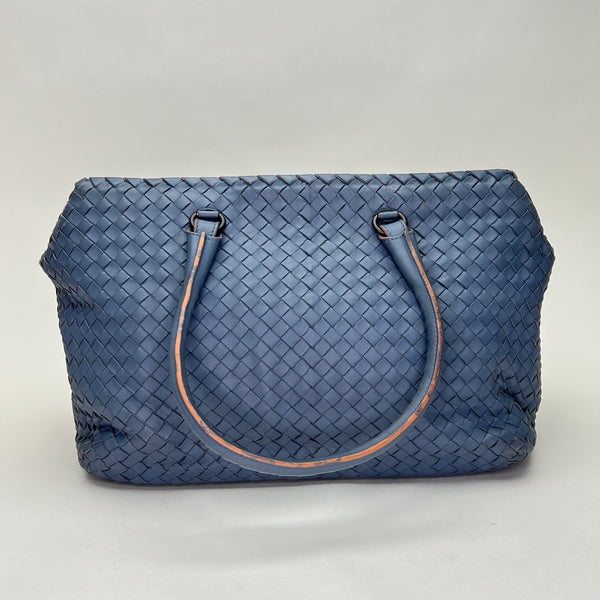Intrecciato Brick Top Handle Bag Top handle bag in Intrecciato leather, Gunmetal Hardware