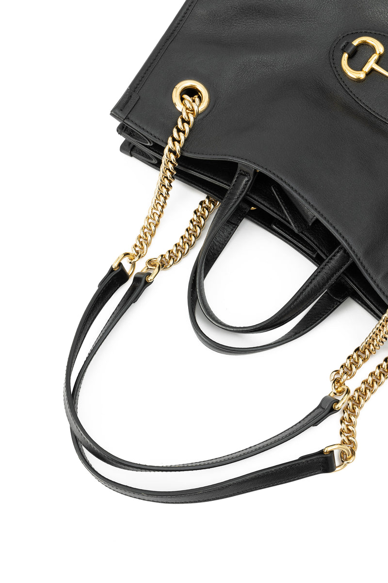 Horsebit Two-Way Tote Bag, Gold Hardware