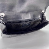 CC Chocolate Bar Shoulder bag in Patent leather, Silver Hardware