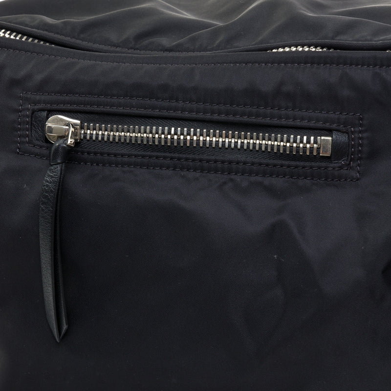 Pandora Medium Top handle bag in Nylon, Silver Hardware